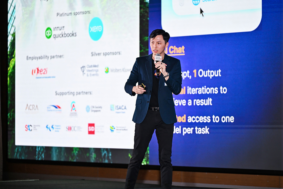 Joshua Chang presenting at a conference